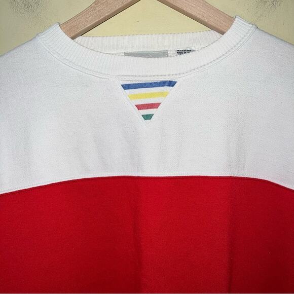 VNTG PREZZIA colorblock crewneck sweatshirt M - Picture 4 of 5